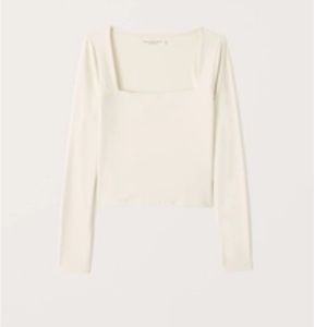 A&F Long-Sleeved Seamless Fabric Squareneck Top